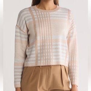 T Tahari Boxy Crewneck Sweater